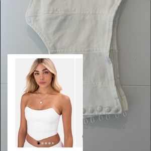 denim corset top